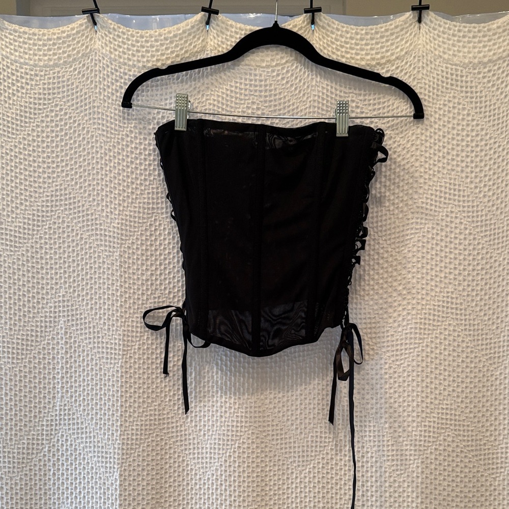 Forever 21 Black Mesh Top